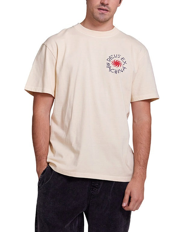 Custom Leisure Tee - Dirty White, view 1|Model