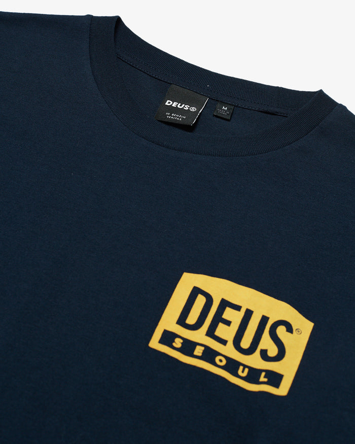 Daft Steady Long Sleeve Tee - Navy, view 6