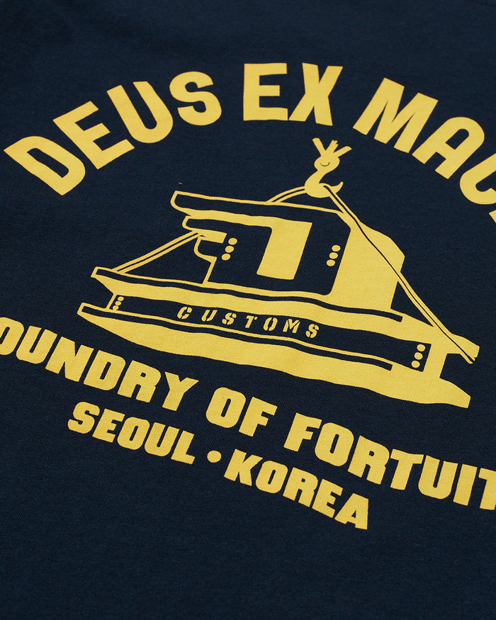 Daft Steady Long Sleeve Tee - Navy, view 8