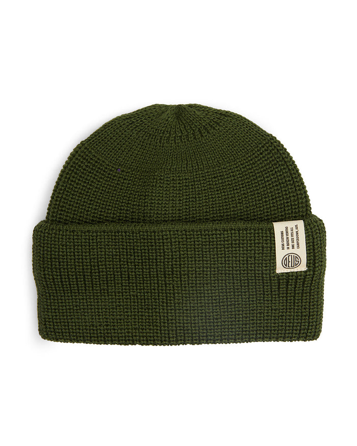 Deck Beanie - Olive, view 1|Flatlay