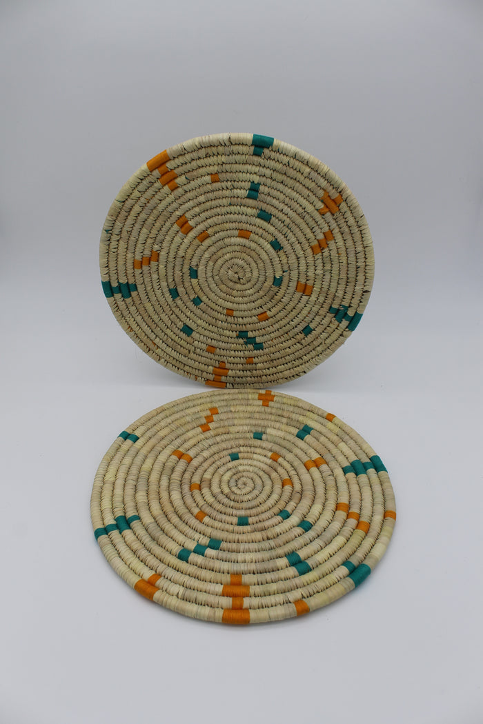 Dining Table Mats/Placemats - Heat Resistant Trivet for Hot Pots, Coffee Table, Side Table (Natural, 12 inch - Set of 4