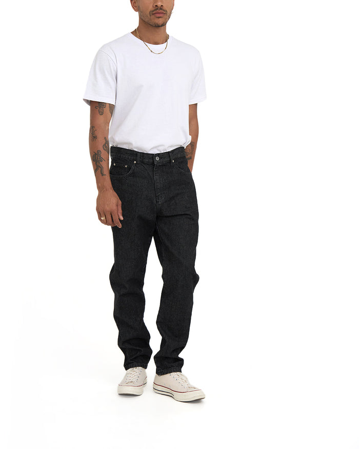 Dixon Tapered Jean - Washed Black, view 2|Model