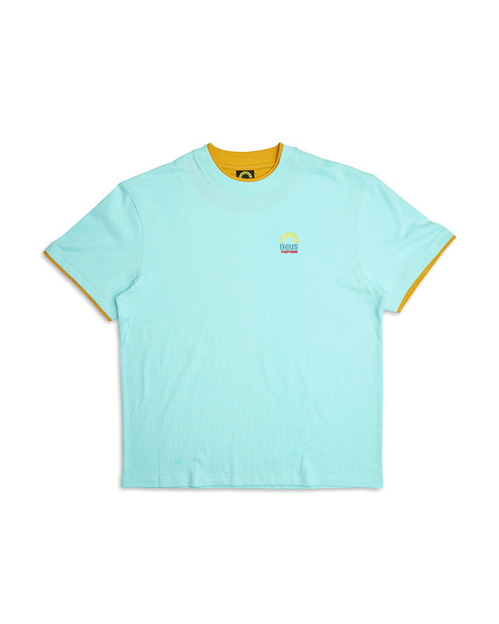 Double Up Tee - Blue Tint, view 4|Flatlay