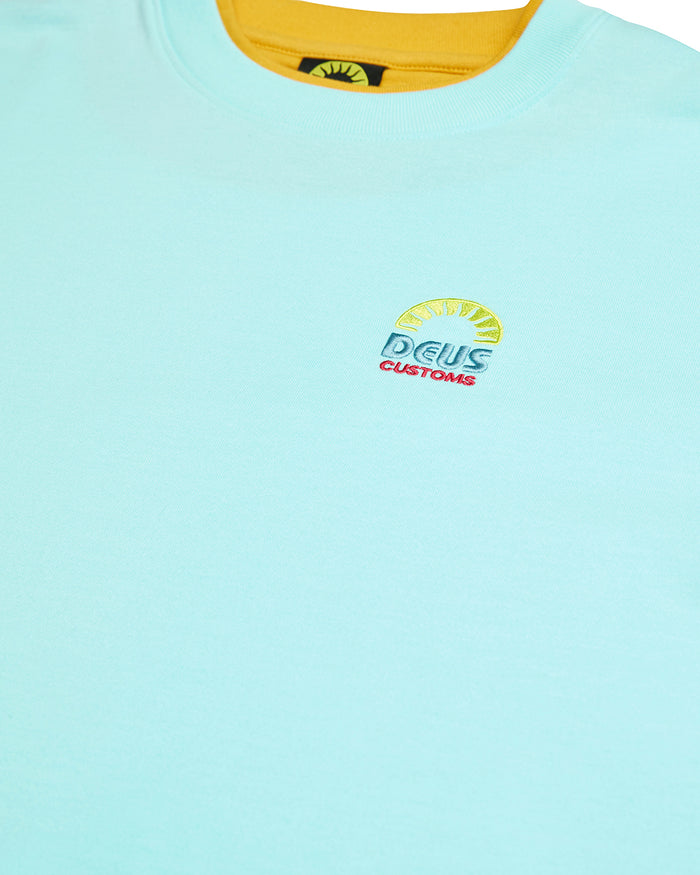Double Up Tee - Blue Tint, view 6|Flatlay