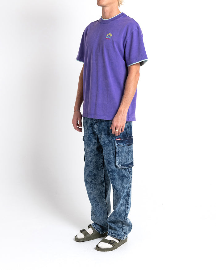 Double Up Tee - Deep Blue, view 3|Model