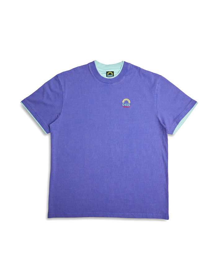 Double Up Tee - Deep Blue, view 4|Flatlay