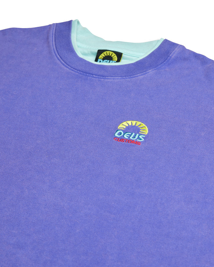 Double Up Tee - Deep Blue, view 6|Model