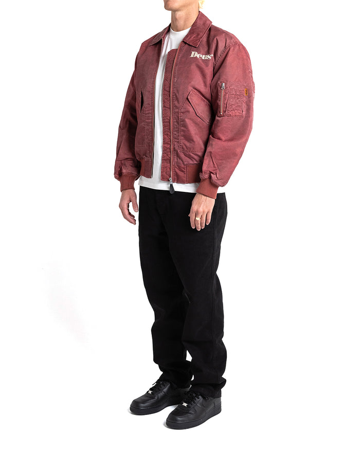 Dreamhouse Flight Jacket - Maroon, view 3|Model
