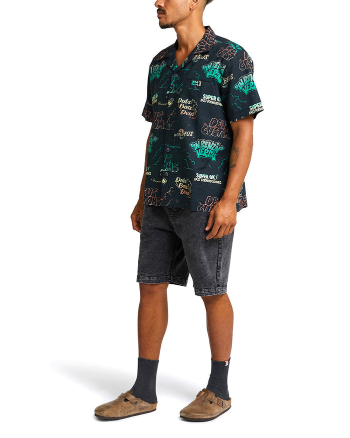 Dub Bass Shirt - Anthracite, view 4|Model