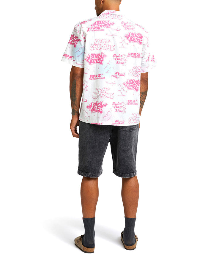 Dub Bass Shirt - Vintage White, view 2|Model