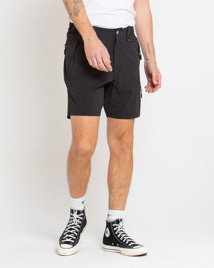 Dweller Trek Short - Black, view 1|Model