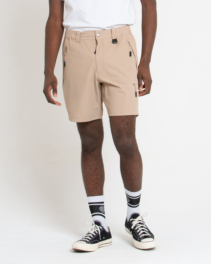 Dweller Trek Short - Khaki, view 1|Model