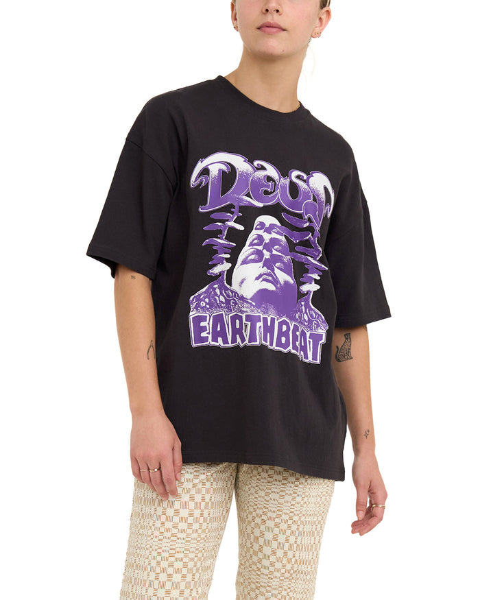 Dxw Earthbeat Tee - Anthracite, view 1|Model