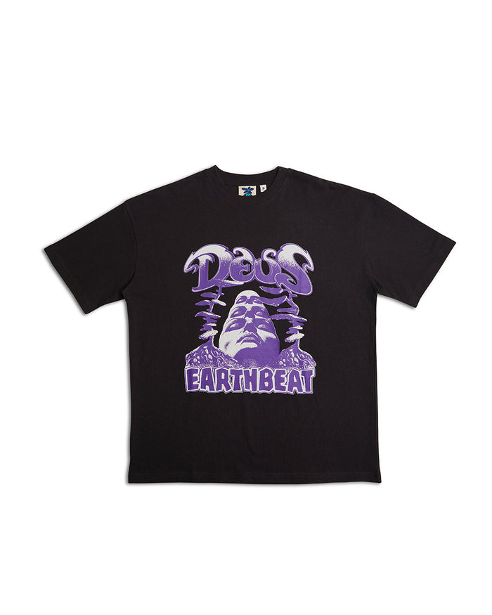 Dxw Earthbeat Tee - Anthracite, view 4|Flatlay