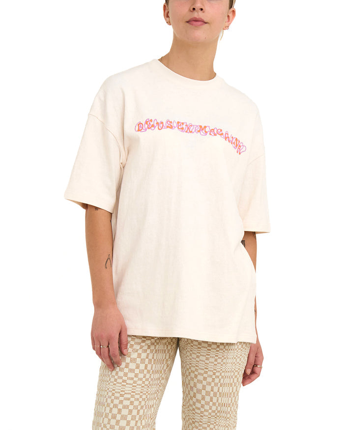 Dxw Fungus Tee - White Sand, view 1|Model