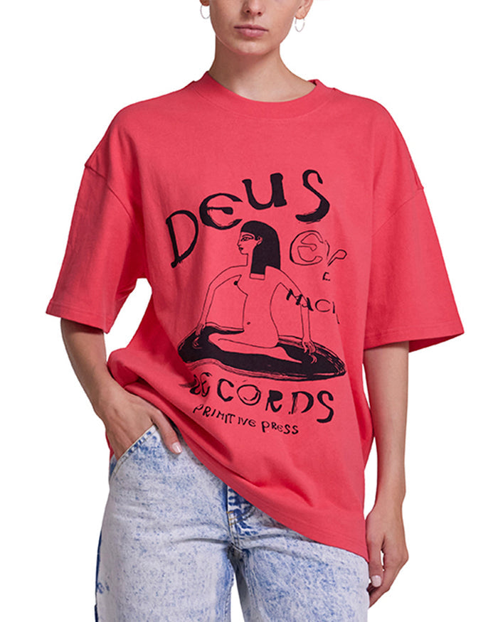 Dxw Primitive Tee - Paradise Pink, view 1|Model