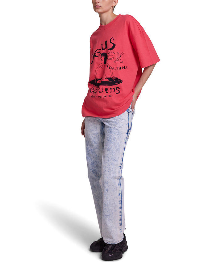 Dxw Primitive Tee - Paradise Pink, view 2|Model