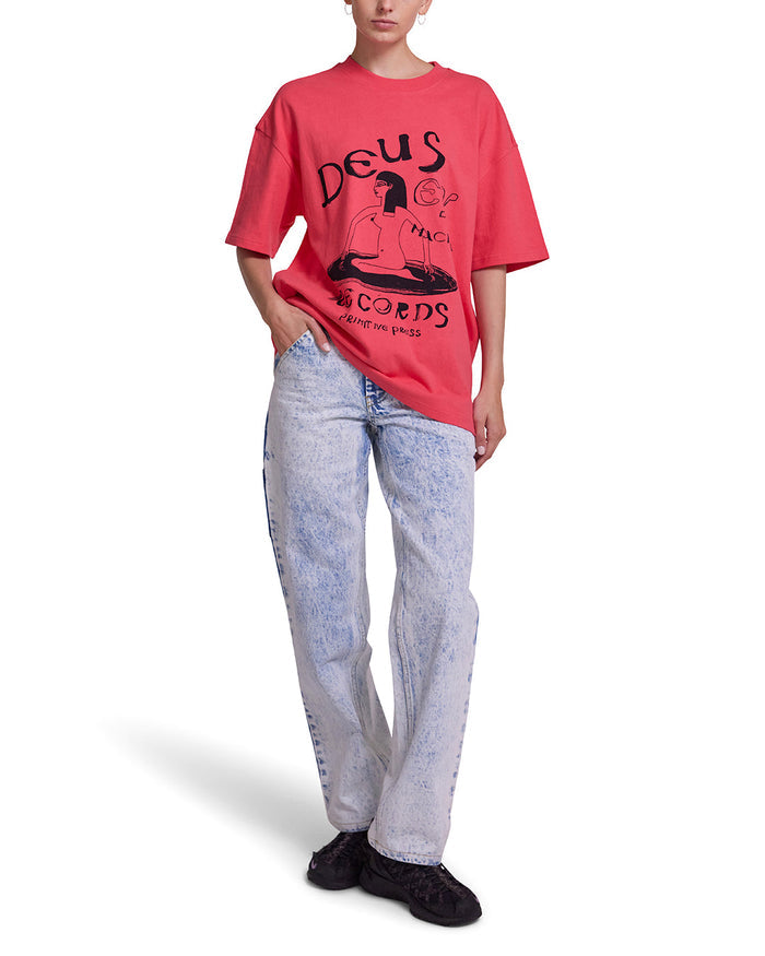 Dxw Primitive Tee - Paradise Pink, view 4|Model