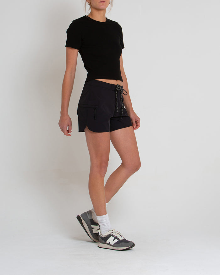 Earth Vibe Boardshort - Black, view 2