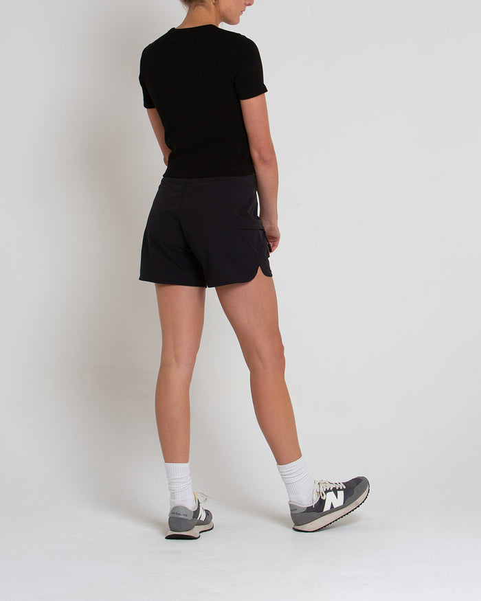 Earth Vibe Boardshort - Black, view 3