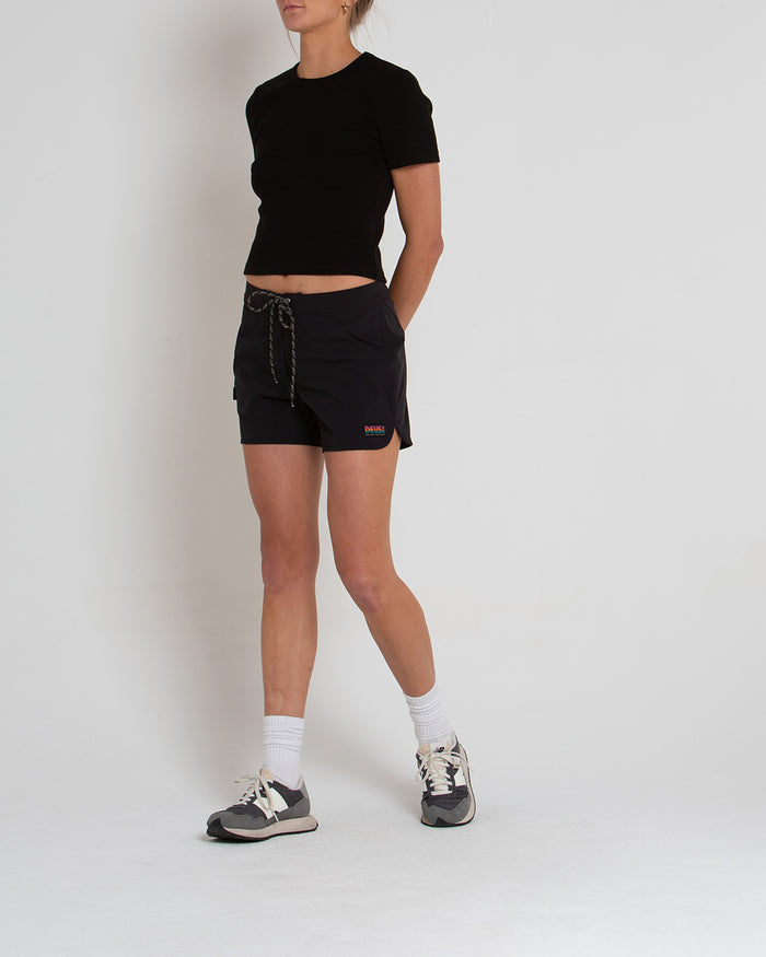 Earth Vibe Boardshort - Black, view 4