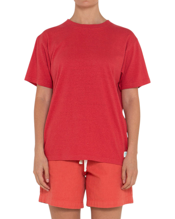 Ebi Tee - Cranberry, view 1|Model