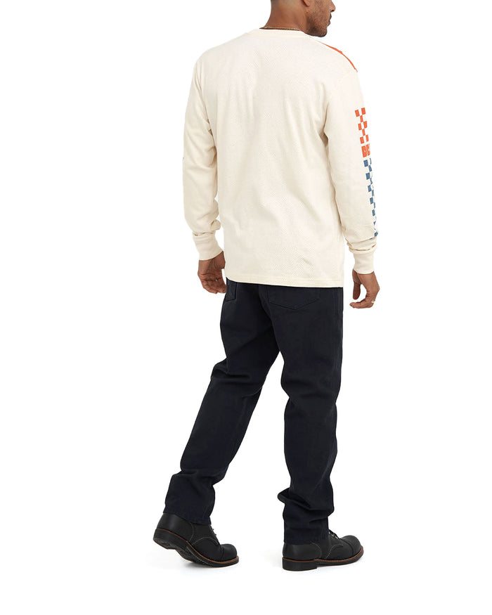 Echo Moto Jersey - Dirty White, view 2|Model