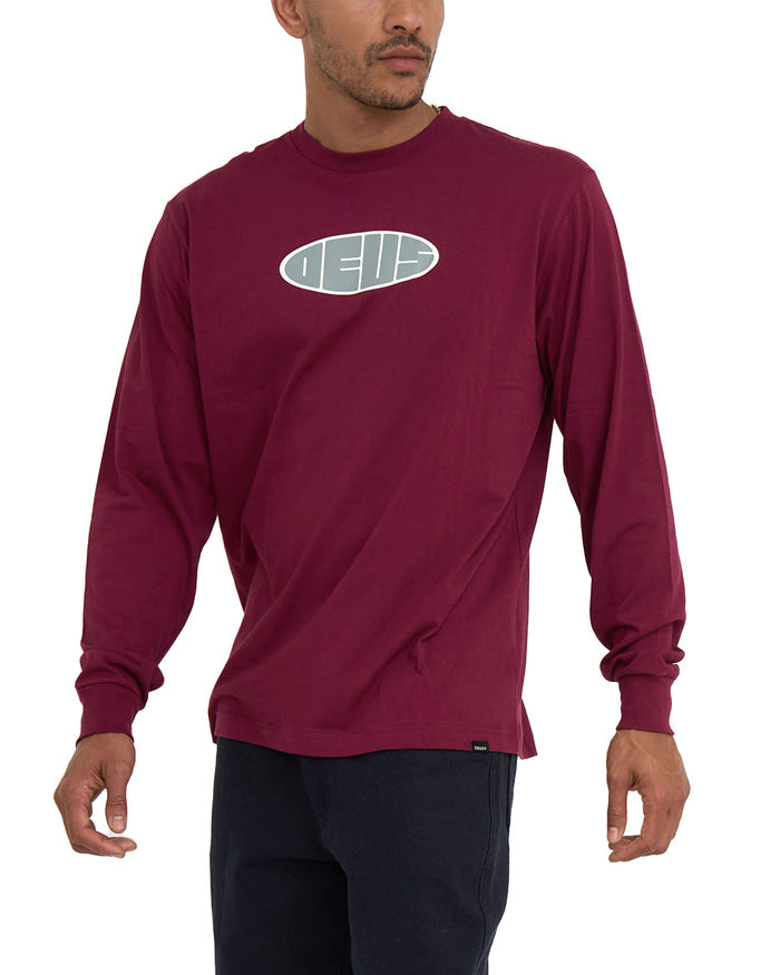 Eclipse Long Sleeve Tee - Rhodo, view 1|Model