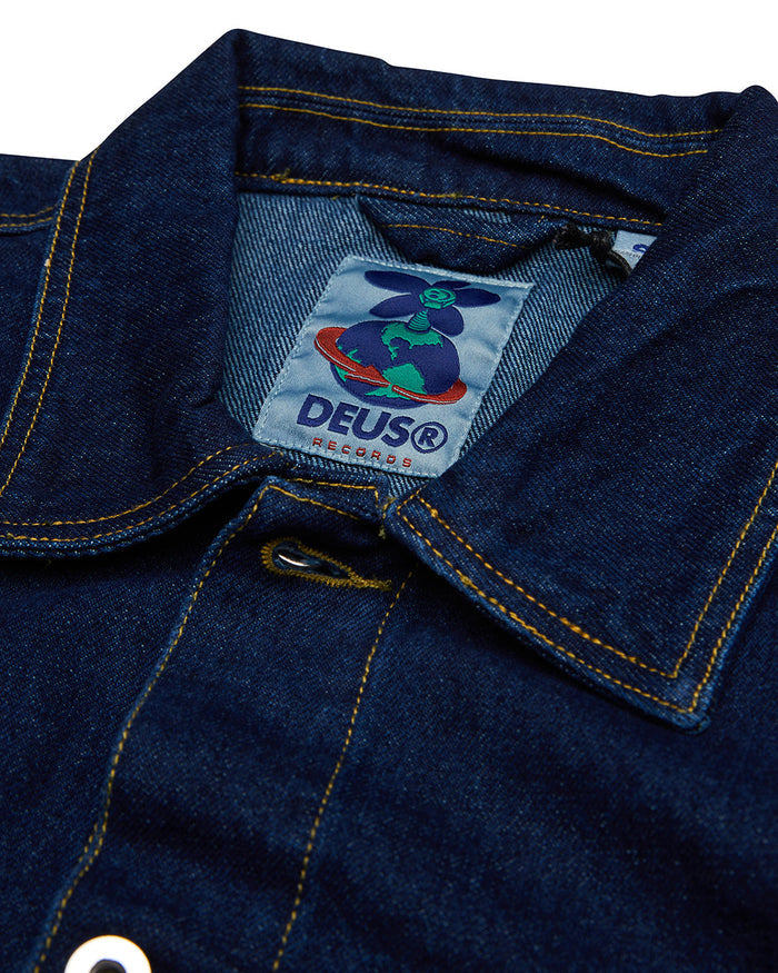 Edee Chore Shirt - Dry Indigo, view 8|Flatlay