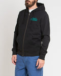 Egg & Beans Zip Hoodie - Black, view 1|Model