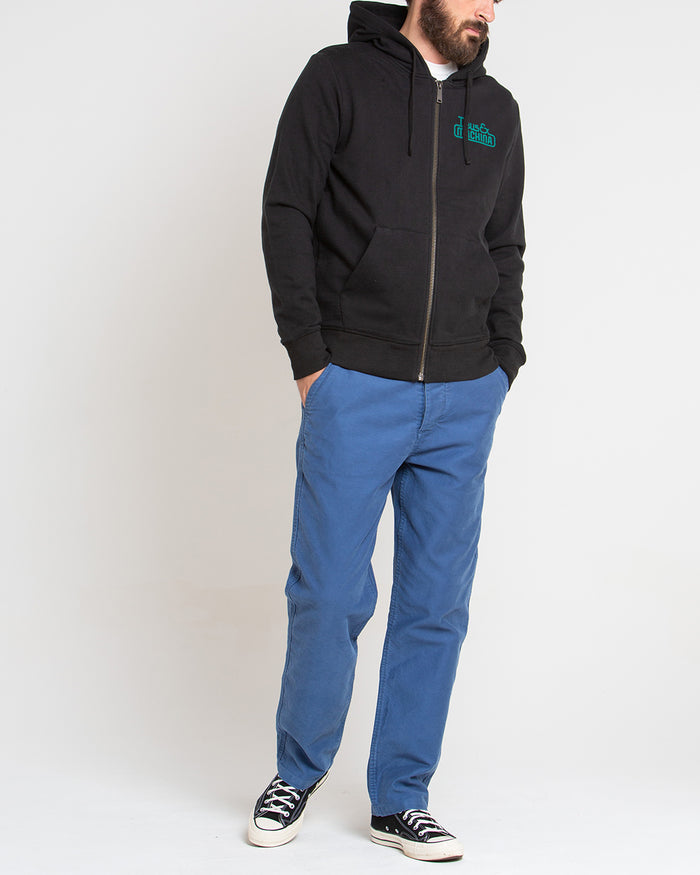 Egg & Beans Zip Hoodie - Black, view 3|Model