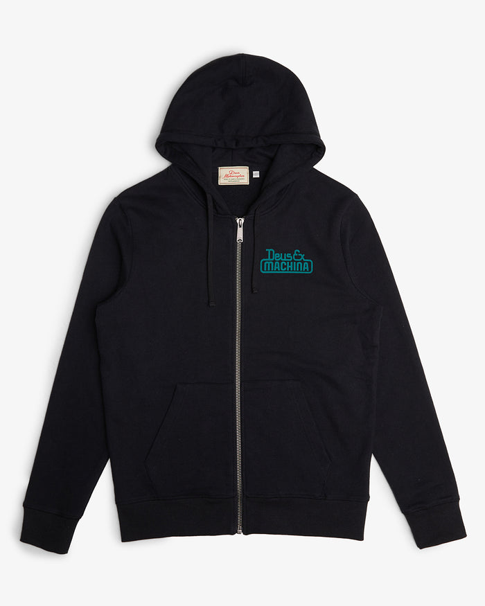 Egg & Beans Zip Hoodie - Black, view 4|Flatlay