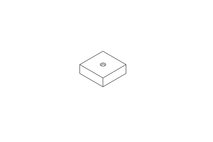 [Square (3" x 3" x 1") - Unfinished Wood]