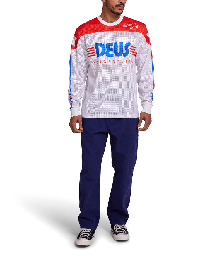 Fantasma Moto Jersey - White Combo, view 3|Model