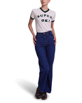 Faye Ringer Tee - White Sand, view 1|Model