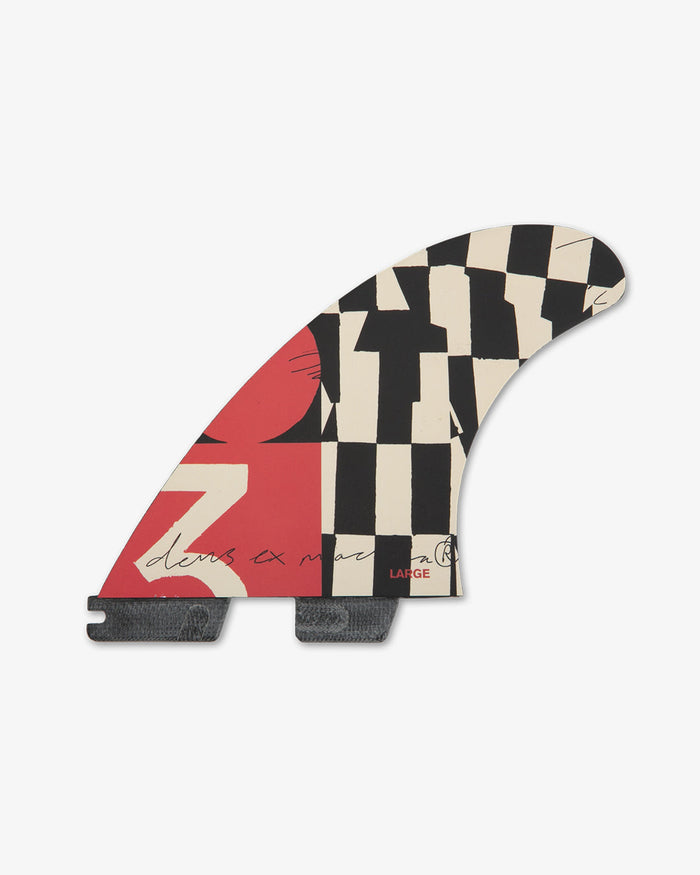 FCS II Deus Tri PC Large Retail Fins, view 1