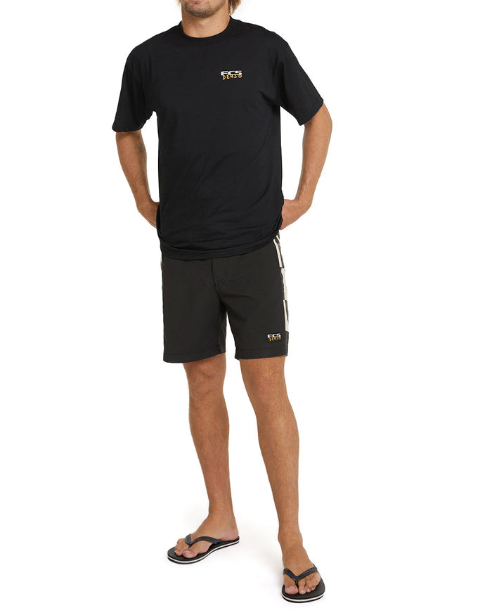 FCS x Deus Tee - Black, view 4|Model