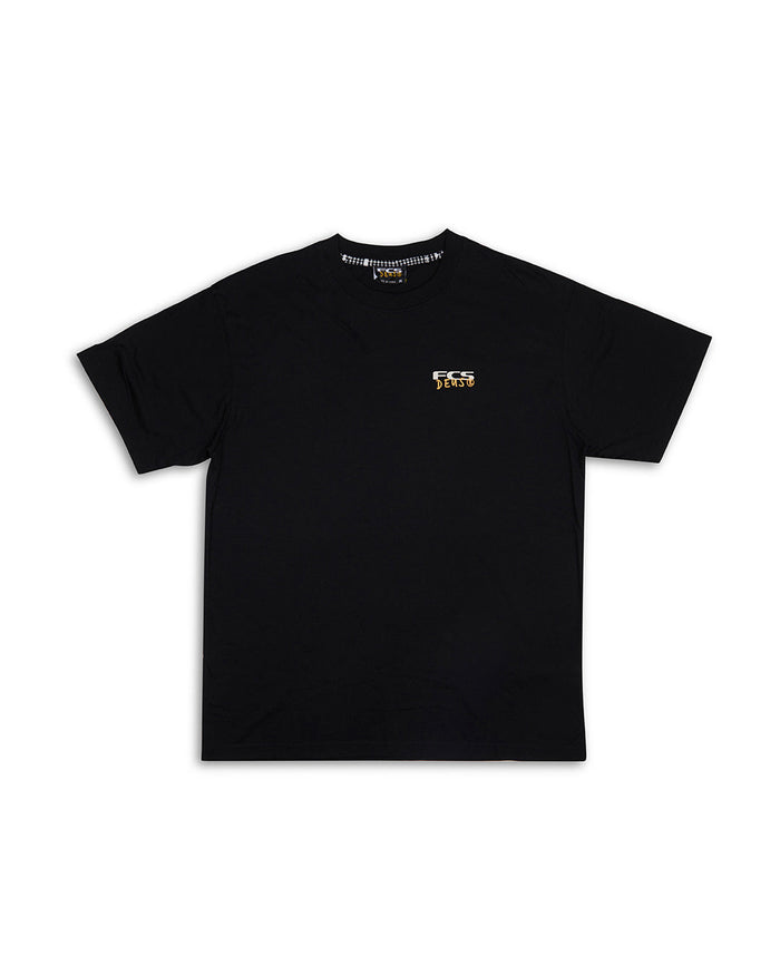 FCS x Deus Tee - Black, view 5|Flatlay