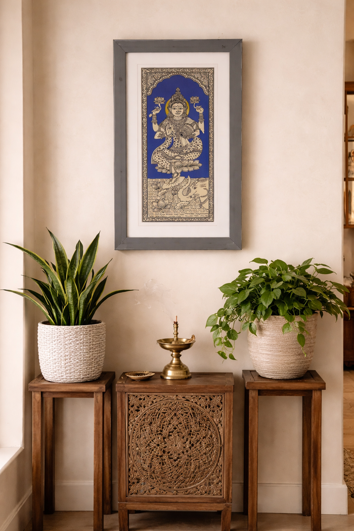 Framed Pattachitra Paintings – Goddess Lakshmi, the symbol of prosperity and good fortune |  Handmade and Timeless