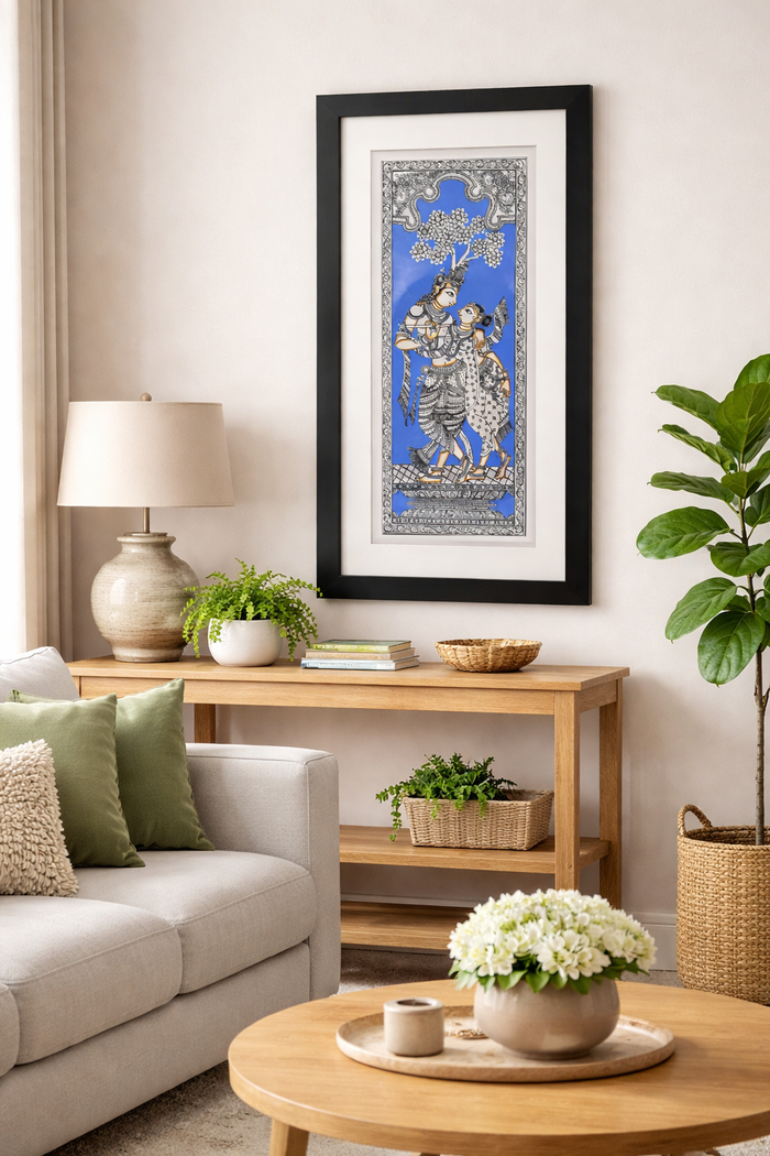 Framed Pattachitra Paintings – Radha and Lord Krishna | Handmade and Timeless