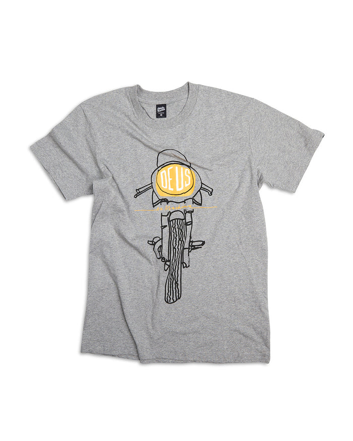 Frontal Matchless Tee - Grey Marle, view 5|Flatlay