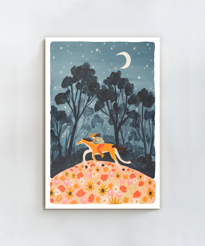 Galloping Over Flowers by Melissa Lakey