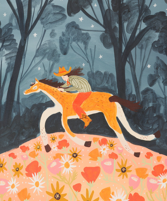 Galloping Over Flowers by Melissa Lakey