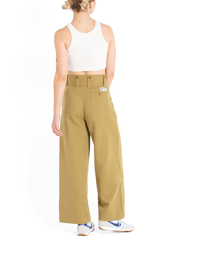 Gray Tailored Pant - Ecru Olive, view 3|Model