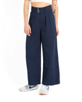 Gray Tailored Pant - Navy, view 1|Model