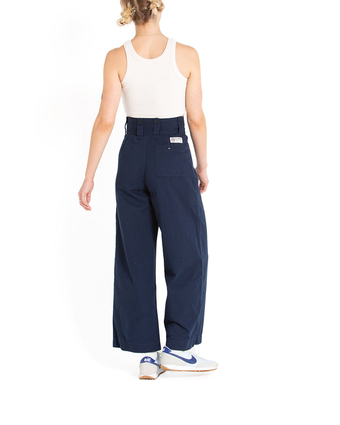 Gray Tailored Pant - Navy, view 4|Model