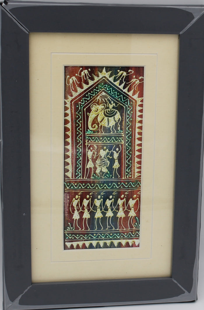 Handcrafted Tribal Art Framed Wall Décor | Authentic Folk Painting | Sustainable Home Accent