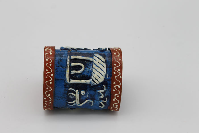 Handmade Recycled Paper Pen Stand with Tribal Art | Eco-Friendly Desk Organizer for Home & Office
