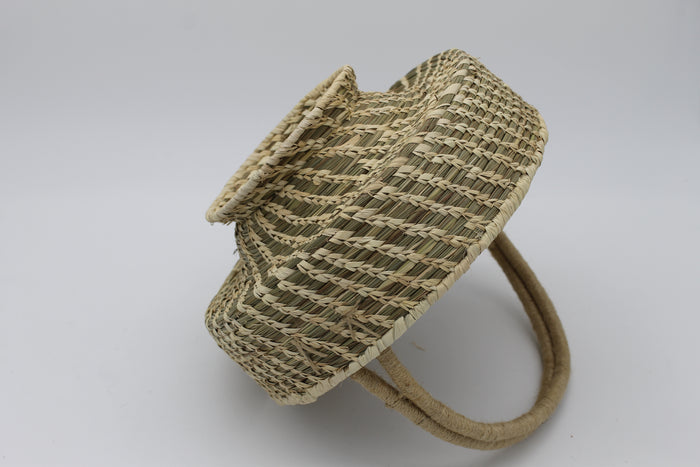 Handmade Sabai Grass Basket with Handle | Eco-Friendly, Sustainable Storage & Organizer Basket for Home Décor