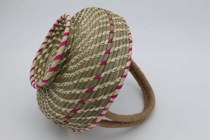 Handmade Sabai Grass Basket with Handle | Eco-Friendly, Sustainable Storage & Organizer Basket for Home Décor